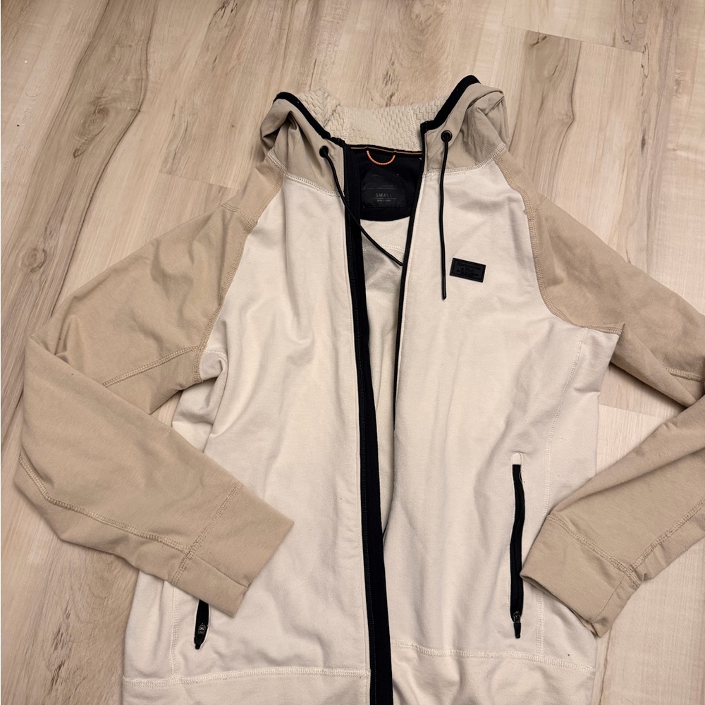Abercrombie & Fitch Tan and Black Windbreaker